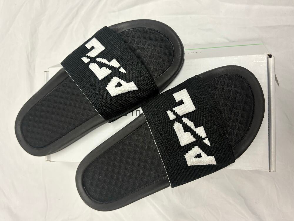 APL Big Logo Techloom Black slides women size 7 new with box